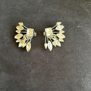 Elegant Silver Crystal Earrings